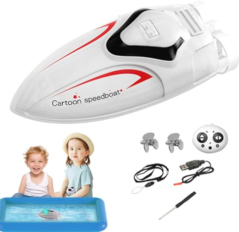 Genérico Bateau RC | Jouets de sous-marin pour bébés | Bateau acrobatique mini 2,4 GHz avec lumières, pour piscine, baignoire, lac