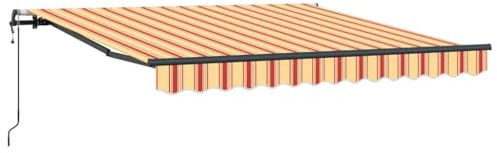 vidaXL Tenda Retrattile Giallo e Arancione 300 x 250 cm, Tenda Retrattile Moderna e Regolabile per Giardino e terrazza, Protezione UV, Resistente agli Agenti atmosferici