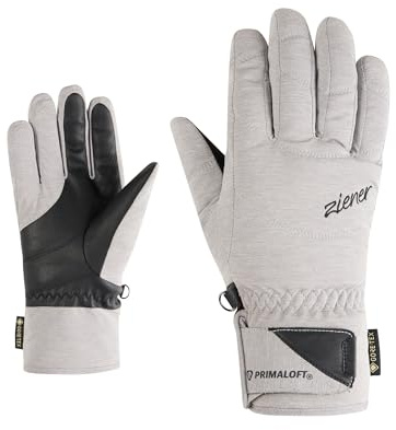 Ziener Guanti da sci da donna KLENN-Z per sport invernali | Gore-Tex, Primaloft, senza PFC, Light mélange, 7,5