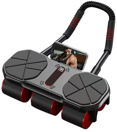 Bauchrolle | Muskeltraining mit automatischer Erholung, Fitnessgerät mit Kniebandage für Erwachsene zu Hause und auf Reisen