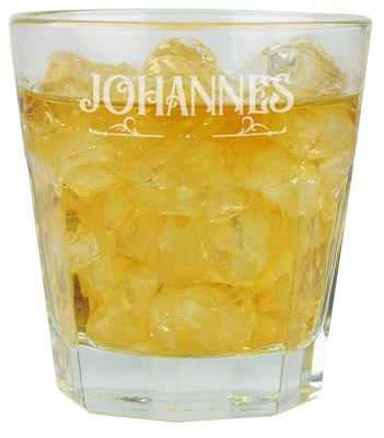 Herz & Heim® Trinkglas personalisierbar mit Gravur – Leonardo Glas 265 ml – Glas mit Namensgravur als Geschenk (Schnörkel)