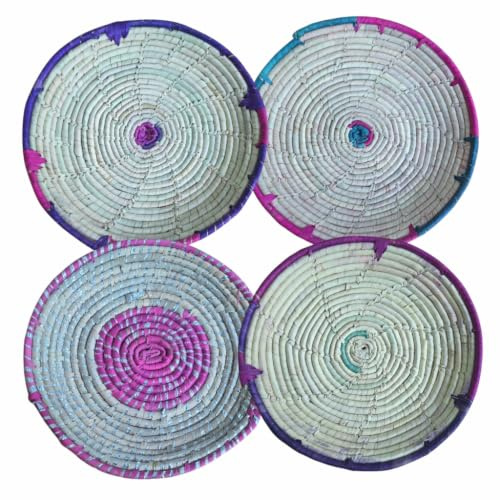 Traditional Chaba Roti Naan Chapati Basket Set of 2 – Handwoven Bread Trays