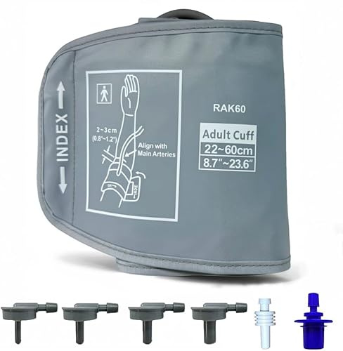 Extra stor blodtrycksmanschett för Omron BP-skärmar 22–60 cm stor arm, justerbar XL blodtrycksmanschett med 6 universella gränssnitt kompatibel med universell blodtrycksmaskin