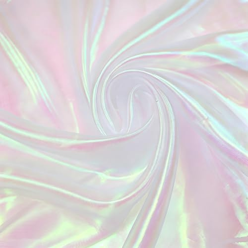 5x1.5m Organza Tessuto，Tessuto In Garza Olografica Iridescente con Pizzo Sfumato Arcobaleno per Sposa Sfondo Fotografic Decorazioni Fai Da Te, Larghezza per Halloween Abito Spettacolo Teatrale