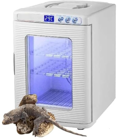 25l Reptilinkubator Med Digital Termostat, Kyl- Och Värmeinkubator För ägg För Vetenskapligt Laboratorium, 5°c-60°c Temperaturkontroll, Led-belysning, Automatisk Luftfuktning White