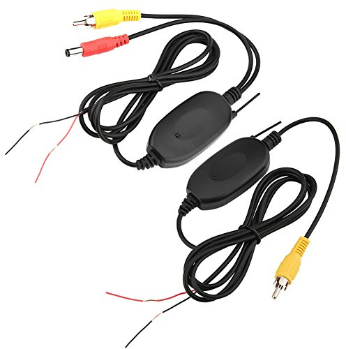 WiFi Auto Sender Empfänger,Richer-R 2.4GHz WiFi Transmitter Empfänger Video Wireless Sender,Kabellos Empfänger Auto Kamera Wireless Modul für Rückfahrkamera Kleinlastwagen PKW(AV Schnittstelle)