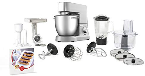 Tefal QB813D - Robot de cocina (6,7 L, Metálico, Acero inoxidable, Giratorio, Mezcla, Mezcla, 2,6 L, Metal)