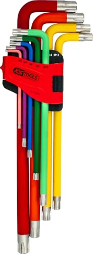 KS Tools 151.4500 Juego de llaves acodadas RIBE, XL, 9 pzs
