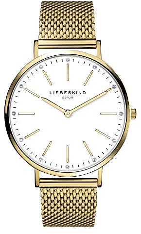 Liebeskind Berlin Damen Armbanduhr mit Zirkonia-Steinen auf dem Zifferblatt – 38 mm rundes Gehäuse – Quarzuhr mit Leder- oder Mesharmband – 5 ATM wasserdicht – Alltagstauglich & stilvoll