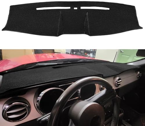 Dash Cover Dashboard Cover Pad Mat Custom Fit for Ford Mustang 2005 2006 2007 2008 2009 Cap Carpet Protector(Black) Y63