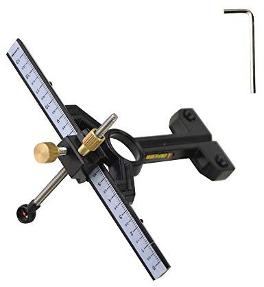 AMEYXGS Bogenschießen Recurve Bogen Visier Aluminiumlegierung Bow Sight für Die Rechte Hand