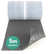 SILISTO GRID Wandanschlussband Anthrazit - 300mm & 5 Meter Länge - Butyl Dichtband, Wandanschlussprofil, Dachabdichtung, Kaminverkleidung, Dachfolie Wasserdicht, Witterungsschutz und UV-beständig