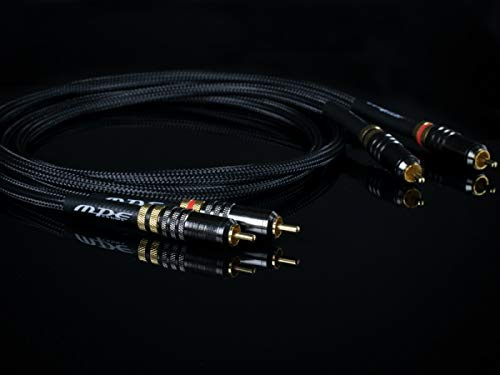 MPE AUDIO HS112 Hi-End 2 Cavi - (Coppia) Cavo MADE IN ITALY Hi-Fi Audio Stereo RCA di segnale puro rame OFC (50cm)