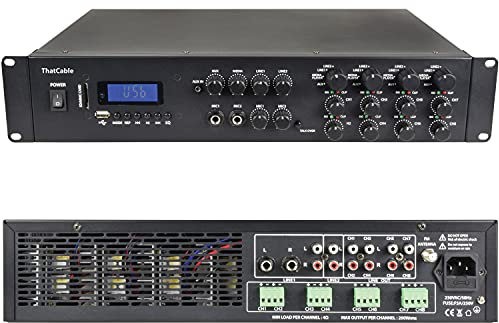 1600W Stereo Bluetooth Amplifier | 8x 200W Channel Multi Zone HiFi Matrix Mixer