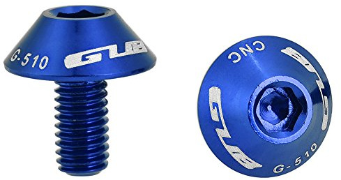 Boulons Hexagonaux pour Support de Cage de Bouteille d'Eau de Vélo, M5 x 12mm, Bleu, 2 Pièces