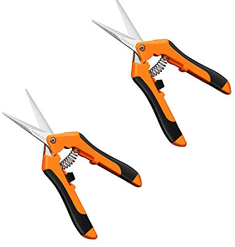 Gartenschere eingestellt Rosenschere,Profi Bypass Gartenschere,Verriegelungsmechanismus und rutschfestem Griff für Zweigstiele, Blumen, Hecke, Obst
