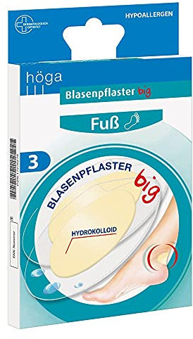Blasenpflaster big Höga 9,6 cm x 6,6 cm, 3 Stück, Hydrokolloidpflaster