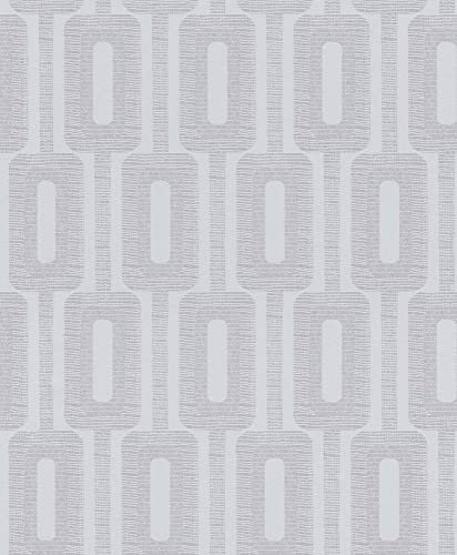Erismann 10240-10 Papier peint intissé Motif graphique Gris clair/argenté