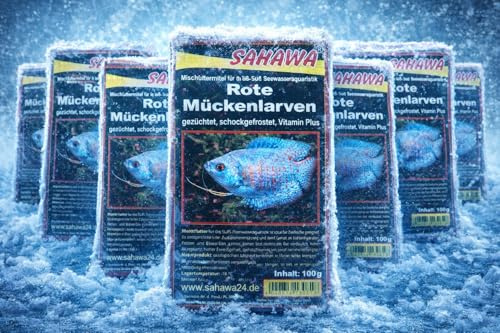 Frostfutter Rote Mückenlarven klein 10x 100g Blistert Fischfutter