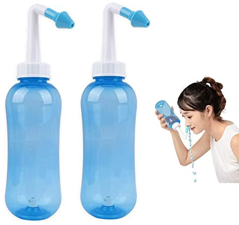 500ml Lavage Nasal Nettoyage Nasal, Nettoyant Nasal Douche Nasale Irrigation Kit De Lavage Nez pour Les Soins Nasaux Adultes Et Enfants, 2pcs