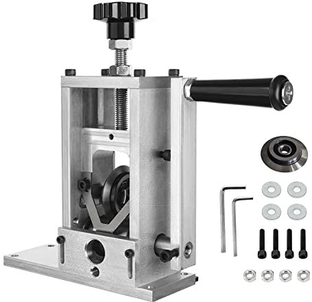 PJDDP Máquina de Pelar Cables con Cuchilla de Repuesto, Máquina Pelacables Chatarra de Cobre, Peladora Manual De Alambre De Cobre, Pelador Portátil de Cables, Profundidad Ajustable