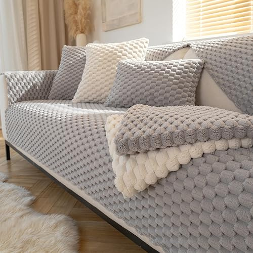 WYJHNLBEDC Sofa/Couch überzug/überwurf/überwurfdecke, Sofaschutz Hund | Warmer Super Weicher Fleecedecke Sofabezug für L Form/U Form/Ecksofa 3/2/1 Sitzer, Kratzschutz Katze