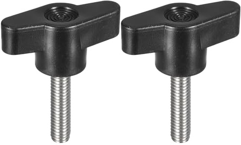 QUARKZMAN 2 Stück Klemmschraubenknopf, M6 x 25mm 304 Edelstahl T-förmige Daumenschrauben Griff für schnellen Austausch des Handfestziehknopfs