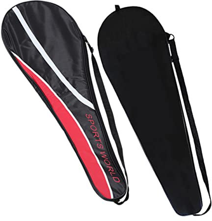 Kisangel Tragbare Badmintontasche 2 Stück Aus Oxford Stoff Gepolstert Mit Reißverschluss Für Badmintonschläger Für Täglichen Gebrauch Und Outdoor Sport