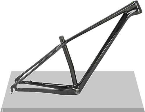 HIMALO Carbono Cuadro MTB 27.5er 29er Hardtail Cuadro BTT 15''/17''/19'' XC Am Cuadro Freno Disco QR 135mm Guiado Interno (Color : Glossy Black, Size : 29 * 15'')