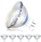 BrightArk Bombilla Halogena GU5.3 12V MR16 50W Bombilla Reflectora Regulable Blanco Cálido 2800K Lámpara Foco Halógeno 550LM Bi-pin Spotlight para Iluminación de Riel, Iluminación Empotrada, 6 Piezas