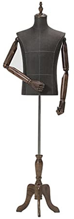 LIUSP Schneiderpuppenständer für Damen, Torso-Schneiderpuppe, Torso-Schneiderpuppe für Herren, Halbkörper-Mannequin für formelle Kleidung mit Sockel, stabile Requisiten für Be