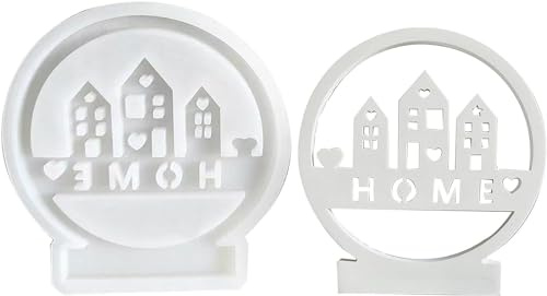 1Pc Weiß Silikonformen Gießformen Häuser Kerzenhalter,Silikonform Haus Kerzenhalter,Gießform Haus Silikon Kerzenhalter Silikonform Haus,Gießform Haus Beton Kerzenhalter Für Stabkerzen Und Teelichter