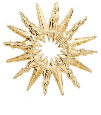 Broche Soleil En Or Pour Femmes Filles Mode Plaqué Or Broches Apollo Céleste Épinglettes Costume Délicat Chapeau Robe Accessoires Anniversaire Vacances Bijoux Cadeau