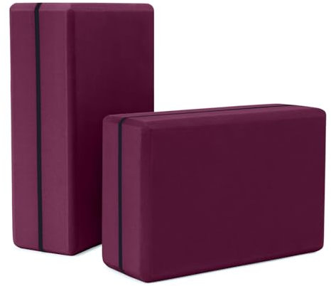 Fiita Hochstabiler Yoga Block- 2er Set Klotz auch für Anfänger Meditiation & Pilates, Fitness Zubehör Hilfmittel für Regeneration, Rücken, Dehnübungen & Blockaden Training, Zwei Blocks Stück