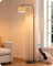 EDISHINE Lampadaire sur Pied Salon, Lampadaire à Arc avec Abat-jour Double, 2700K-6000K, Dimmable en Continu par Télécommande et Pédale, E27 Ampoule LED Fournie, Lampadaire Boho pour Chambre, Noir