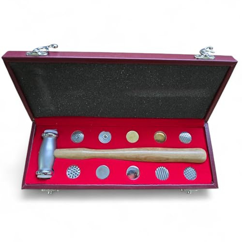 Texturhammer-Set mit 12 austauschbaren Köpfen, Schmuckherstellungswerkzeuge, Metallformhammer, Geschenkset, Geschenkideen, PTL®