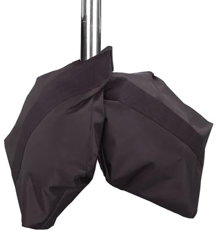 Sacs de lestage pour tentes de canopy - Poids pour tonnelle - Base triangulaire rechargeable avec poignées en nylon, fermeture éclair et anti-vent pour bâche extérieure et urgences en cas d'inondation