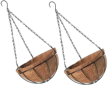 Toyvian 2 pezzi Fioriere Sospese con Rivestimento Idrorepellente e Ganci Vasi Appesi per Piante da Balcone e Cortile Resistente e Traspirante per Sana delle Piante