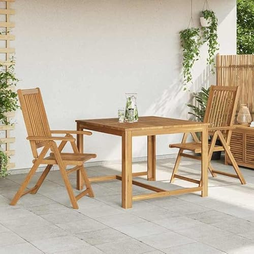 Eleganz 2er Set Gartenstühle aus Akazien-Hartholz - Klappbar & Ölbeschichtet - Perfekt für Terrasse, Balkon oder Garten - Robust & Langlebig