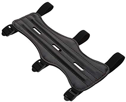 Generic Skyddsutrustning för Bågskytte Justerbart Armskydd med 3 Remmar för Bågskytte Recurve Bågeskytte