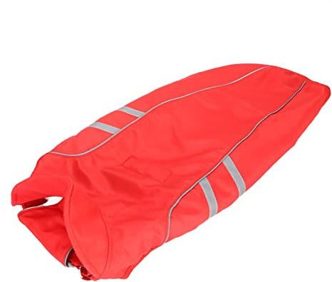 ACOGEDO Warnweste für Hunde, Rot, Warnschutzbekleidung für Hunde für Outdoor-Aktivitäten, Spaziergänge. XL-Außenbekleidung Ist Warnweste für, Verstellbarer Regenmantel für, Warnschutzbekleidung (S)