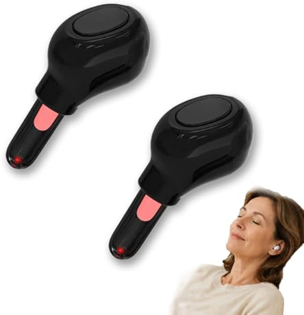 Dispositivo auricolare a luce rossa Somnial NeuroTone 650nm, strumento portatile per la fototerapia del canale uditivo, dispositivo per il benessere dell'orecchio a mani libere, ricaricabile (2pc B)