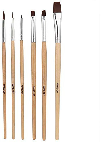 Juego de 6 pinceles de pintura al óleo para maquillaje de, pincel de maquillaje facial para Halloween, pincel de acuarela, pinceles cosméticos de mezcla profesional para niños/pintor