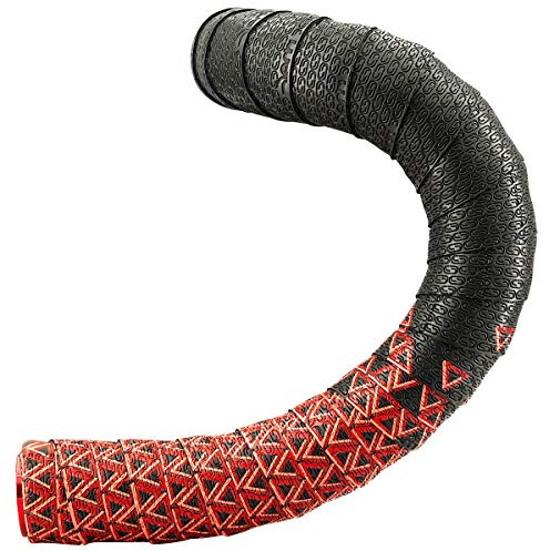 Loop Tape, NASTRO, Black/RED, Deda Logo Texture, Double Layer, Gel Adhesive, 2,5mm
