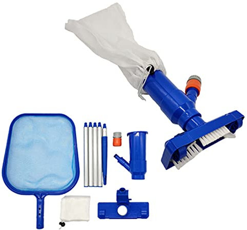 sunyu Piscine Nettoyage Kit, Skimmer Flottant + Aspirateur + Perche Alu Télescopique 120CM Kit de Nettoyage Piscine Hors Sol