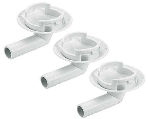 sourcing map Aire Acondicionado Drenaje Manguera Conector 40mm Tubo Codo Conexión Reemplazo Pieza Accesorios para Mini-Split Ventana AC, Beige Paquete de 3