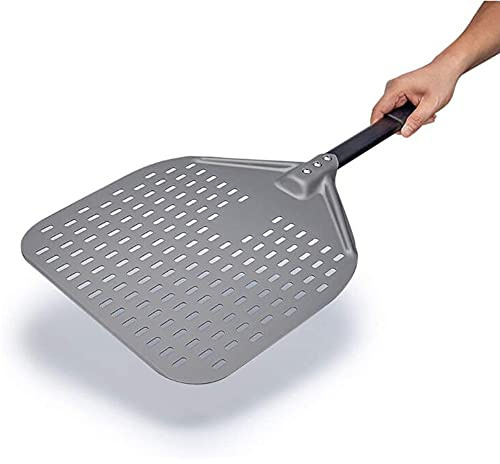 Pelle à pizza, pagaie à pizza en aluminium - Accueillir la soirée pizza occasionnelle - avec poignée démontable / 14 pouces / Longueur de la poignée 14,2 pouces (Longueur de la poignée 14 pouces 31,