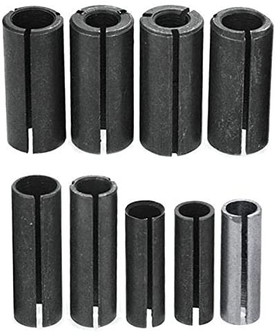 Treki 9PCS Mandrin Collet Adaptateur de Router Bit Collet Adaptateurs Mandrin à Pince de Serrage Mandrin Convertisseur Adaptateur de Routeur Remplacement Pour Outil de Machine de Gravure du Bois