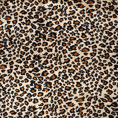 Wambere Fellimitat Stoff - Meterware,Nachahmung von Tierfellen,Tigerdruck,Leopardenmuster,Goldener Samt Plüschstoff Kurzer Wollstoff,zum Nähen von Bekleidung und Dekorationen jeder Art,150cmx100cm