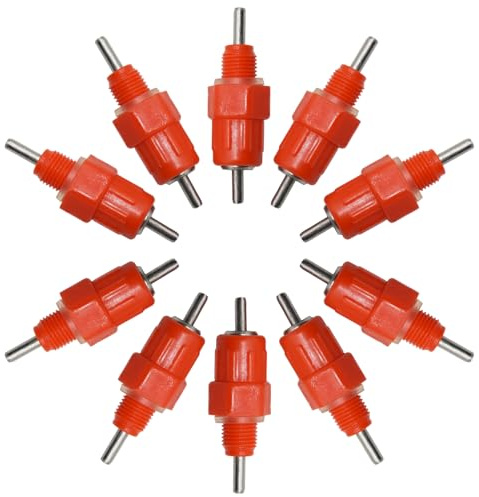 Tränke für Geflügel, automatisch, Wasserhähnchen, Trinker für Nippel, automatische Hühnertränke, Tränke für Hühner, Geflügel, automatische Tränke, 10 Stück